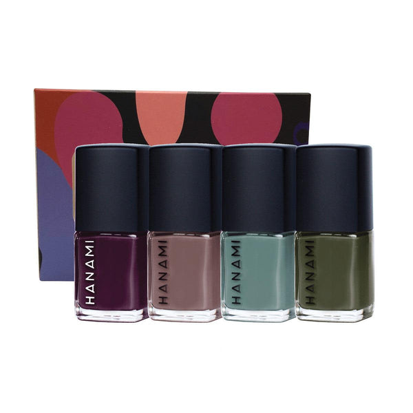 Hanami Nail Polish Collection Solstice 9ml x 4 Pack (Sherry, Stormy Weather, Still & The Moss) - Wild Health Wellness