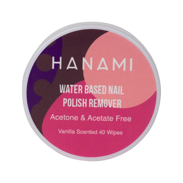 Hanami Nail Polish Remover Water Based Wipes Vanilla x 40 Pack - Wild Health Wellness