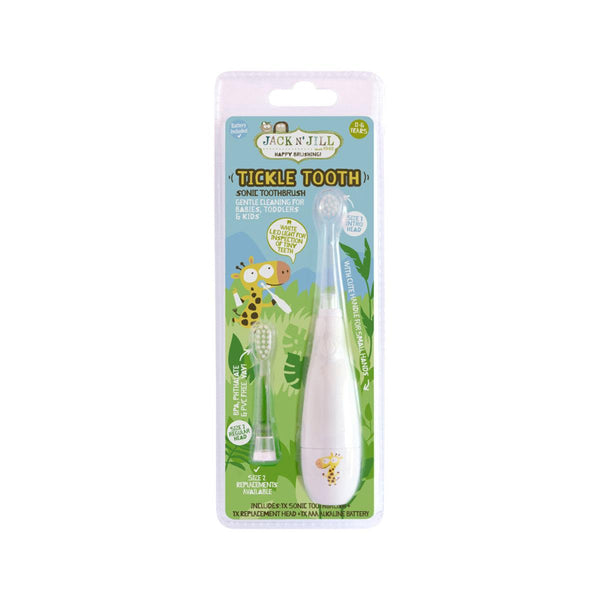 Jack N' Jill Tickle Tooth Sonic Toothbrush (0-6 years) (includes replacement head) - Wild Health Wellness