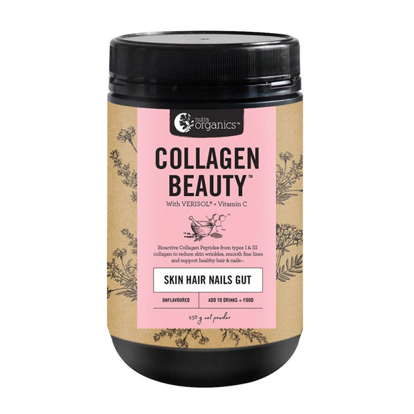 Nutra Organics Collagen Beauty with Verisol + Vitamin C (Skin Hair Nails Gut) Unflavoured - Wild Health Wellness